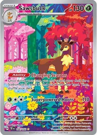 Sawsbuck SV05: Temporal Forces Pokemon card