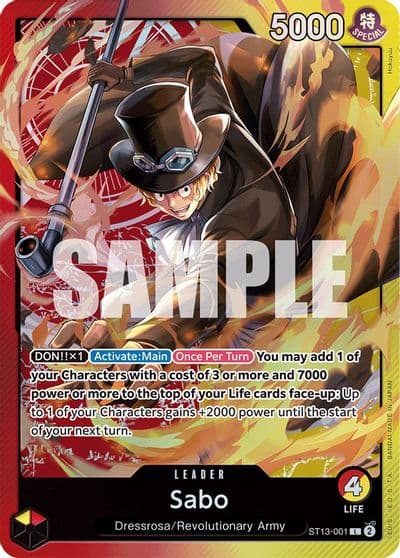 Sabo 001 Ultra Deck: The Three Brothers One Piece card