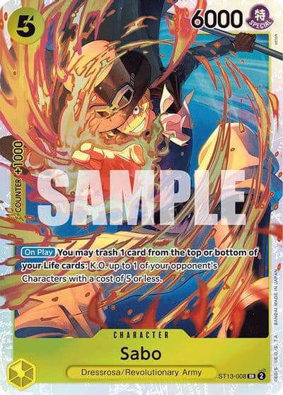 Sabo 008 Ultra Deck: The Three Brothers One Piece card