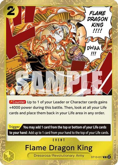 Flame Dragon King Ultra Deck: The Three Brothers One Piece card