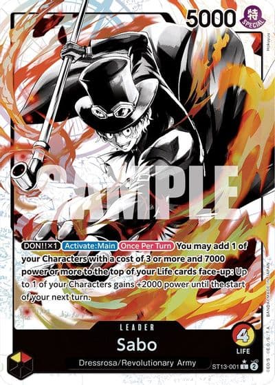 Sabo 001 Parallel Ultra Deck: The Three Brothers One Piece card
