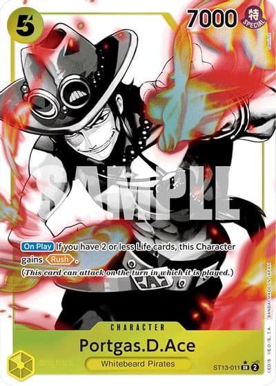 PortgasDAce 011 Parallel Ultra Deck: The Three Brothers One Piece card
