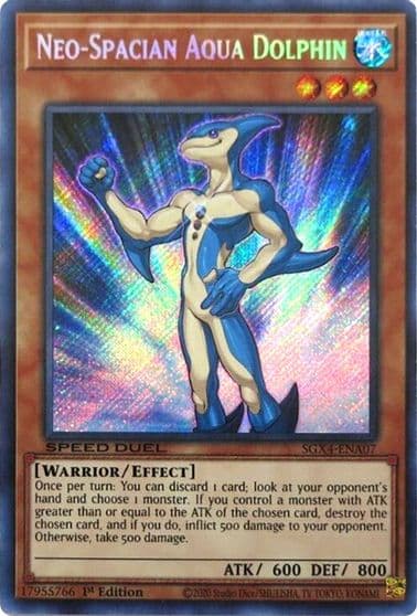Neo Spacian Aqua Dolphin Secret Rare Speed Duel GX: Midterm Destruction Yu-Gi-Oh! card