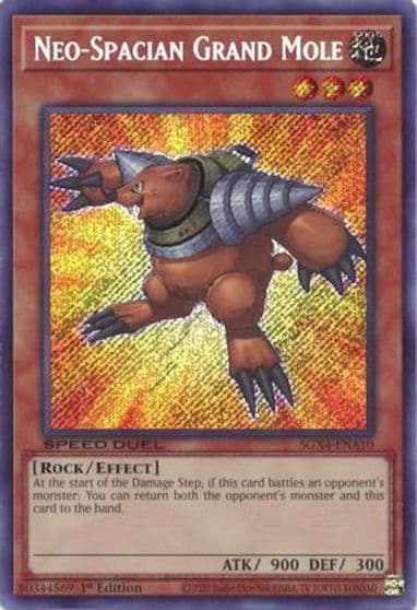 Neo Spacian Grand Mole Secret Rare Speed Duel GX: Midterm Destruction Yu-Gi-Oh! card