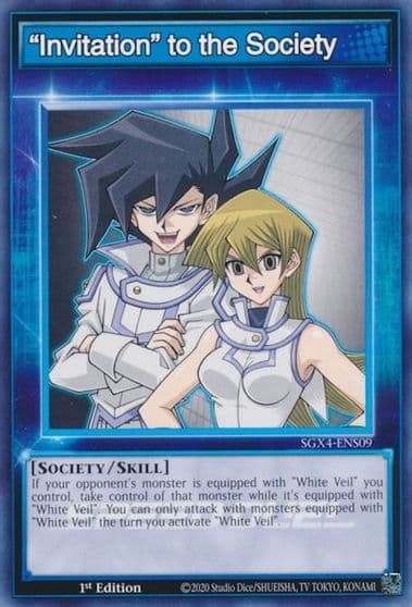 Invitation to the Society Speed Duel GX: Midterm Destruction Yu-Gi-Oh! card