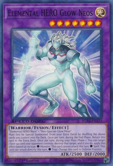 Elemental HERO Glow Neos Speed Duel GX: Midterm Destruction Yu-Gi-Oh! card