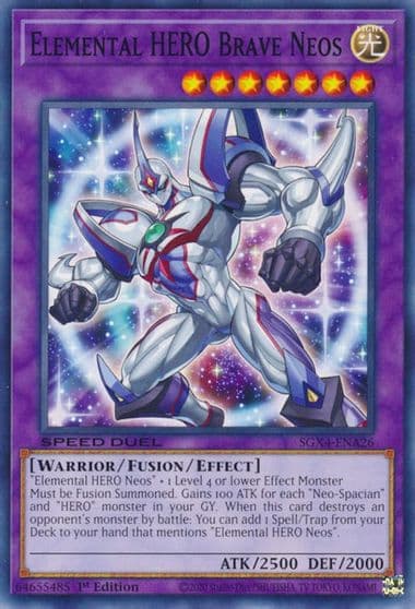 Elemental HERO Brave Neos Speed Duel GX: Midterm Destruction Yu-Gi-Oh! card