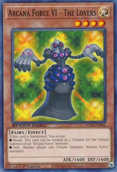 Arcana Force VI The Lovers Speed Duel GX: Midterm Destruction Yu-Gi-Oh! card