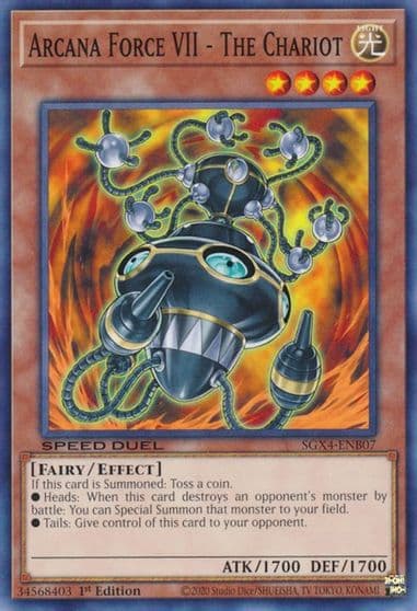 Arcana Force VII The Chariot Speed Duel GX: Midterm Destruction Yu-Gi-Oh! card