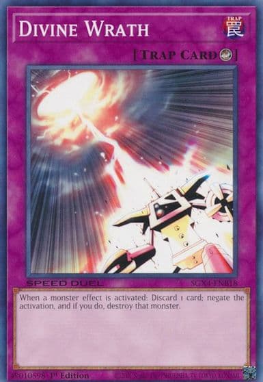 Divine Wrath Speed Duel GX: Midterm Destruction Yu-Gi-Oh! card