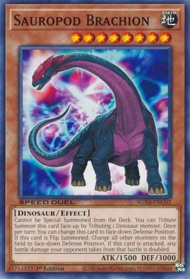 Sauropod Brachion Speed Duel GX: Midterm Destruction Yu-Gi-Oh! card