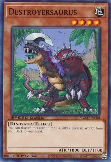 Destroyersaurus Speed Duel GX: Midterm Destruction Yu-Gi-Oh! card