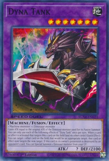 Dyna Tank Speed Duel GX: Midterm Destruction Yu-Gi-Oh! card