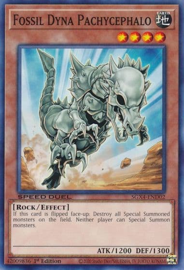 Fossil Dyna Pachycephalo Speed Duel GX: Midterm Destruction Yu-Gi-Oh! card