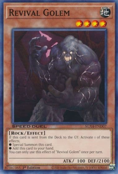 Revival Golem Speed Duel GX: Midterm Destruction Yu-Gi-Oh! card