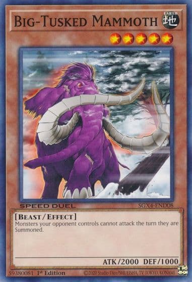Big Tusked Mammoth Speed Duel GX: Midterm Destruction Yu-Gi-Oh! card