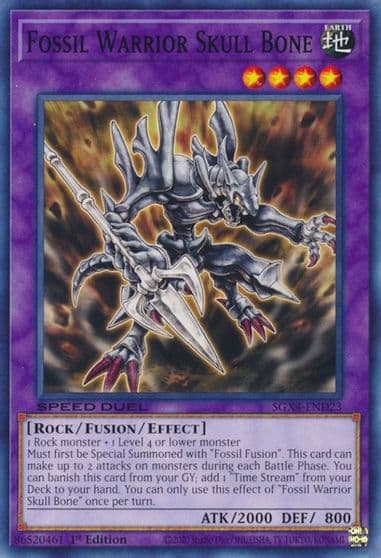 Fossil Warrior Skull Bone Speed Duel GX: Midterm Destruction Yu-Gi-Oh! card