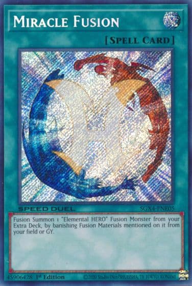 Miracle Fusion Secret Rare Speed Duel GX: Midterm Destruction Yu-Gi-Oh! card