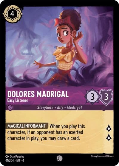 Dolores Madrigal Easy Listener Ursula's Return Lorcana card