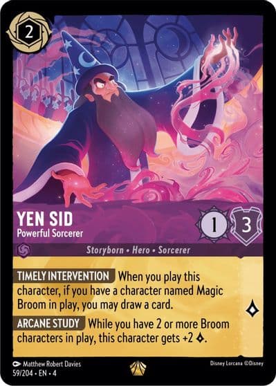 Yen Sid Powerful Sorcerer Ursula's Return Lorcana card