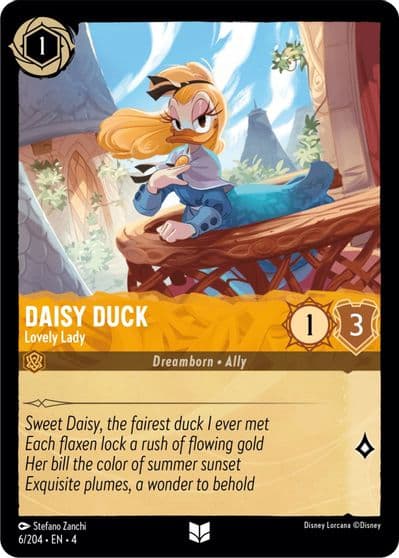 Daisy Duck Lovely Lady Ursula's Return Lorcana card