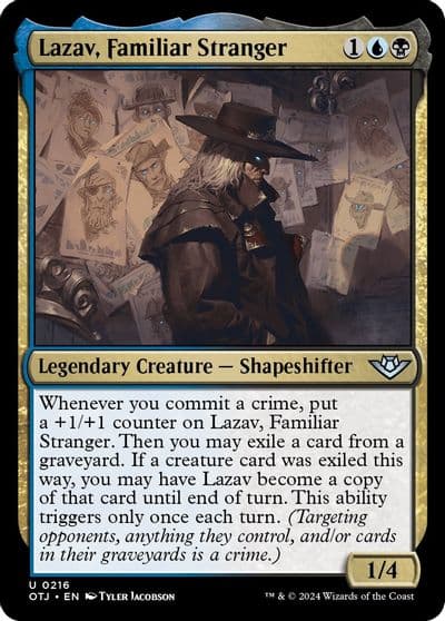 Lazav Familiar Stranger Outlaws of Thunder Junction Magic card