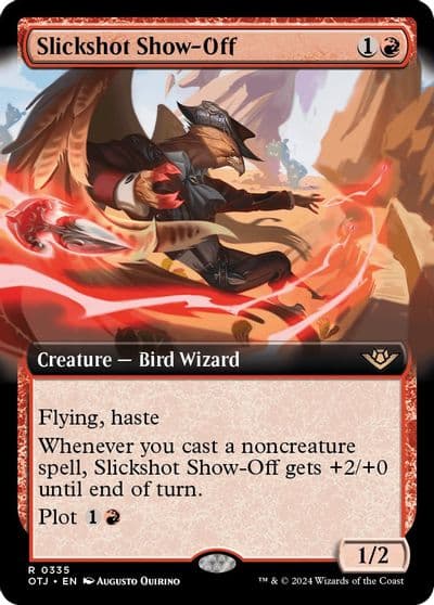 Slickshot Show Off Extended Art Outlaws of Thunder Junction Magic card