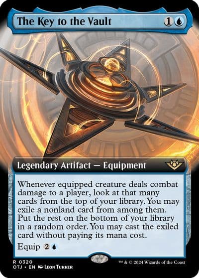 The Key to the Vault Extended Art Outlaws of Thunder Junction Magic card