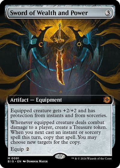 Sword of Wealth and Power Extended Art Outlaws of Thunder Junction: The Big Score Magic card