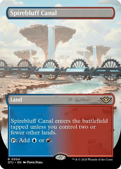 Spirebluff Canal Borderless Outlaws of Thunder Junction Magic card