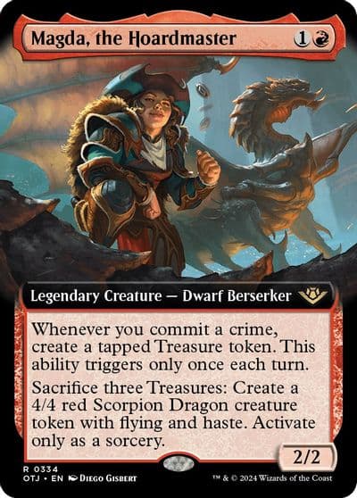 Magda the Hoardmaster Extended Art Outlaws of Thunder Junction Magic card