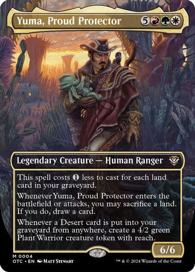 Yuma Proud Protector Borderless Commander: Outlaws of Thunder Junction Magic card