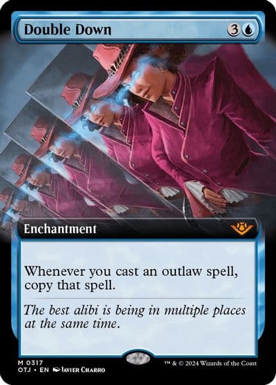 Double Down Extended Art Outlaws of Thunder Junction Magic card