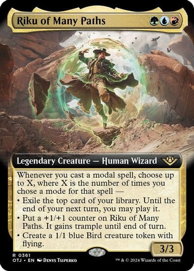 Riku of Many Paths Extended Art Outlaws of Thunder Junction Magic card