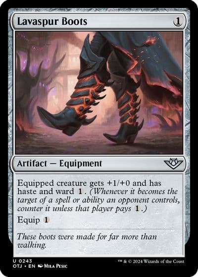 Lavaspur Boots Outlaws of Thunder Junction Magic card