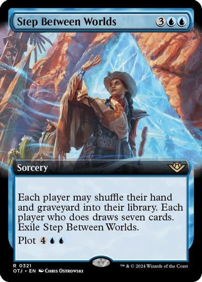 Step Between Worlds Extended Art Outlaws of Thunder Junction Magic card