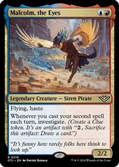 Malcolm the Eyes Outlaws of Thunder Junction Magic card