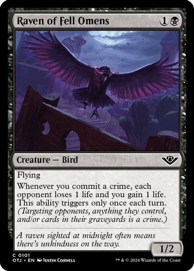 Raven of Fell Omens Outlaws of Thunder Junction Magic card