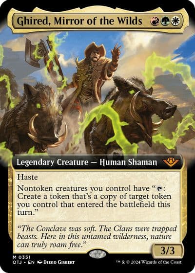 Ghired Mirror of the Wilds Extended Art Outlaws of Thunder Junction Magic card