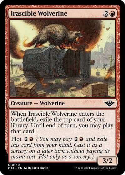 Irascible Wolverine Outlaws of Thunder Junction Magic card