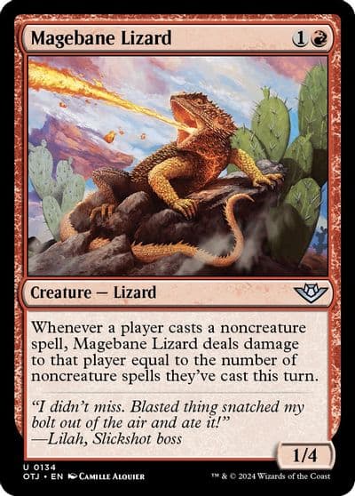 Magebane Lizard Outlaws of Thunder Junction Magic card
