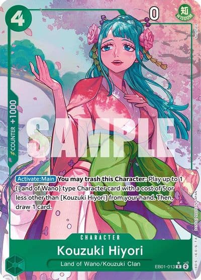 Kouzuki Hiyori Alternate Art Extra Booster: Memorial Collection One Piece card