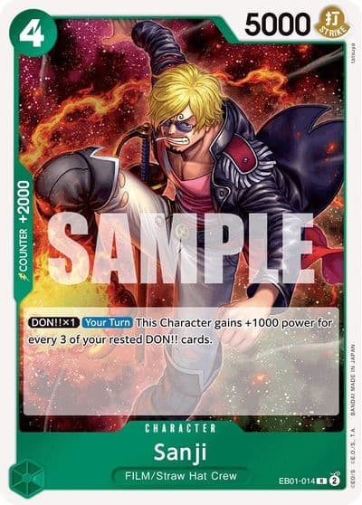 Sanji Extra Booster: Memorial Collection One Piece card