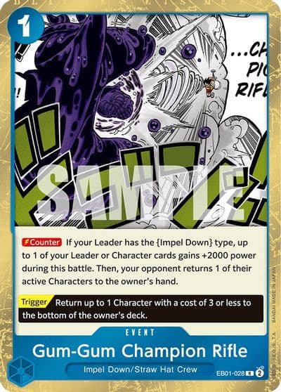 Gum Gum Champion Rifle Extra Booster: Memorial Collection One Piece card
