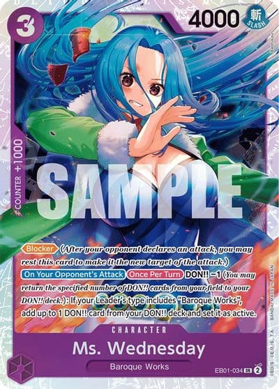 Ms Wednesday Extra Booster: Memorial Collection One Piece card