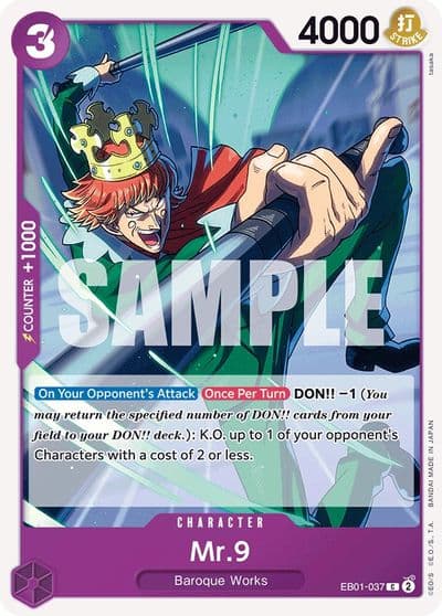 Mr 9 Extra Booster: Memorial Collection One Piece card