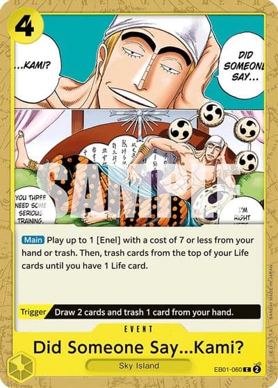 Did Someone SayKami Extra Booster: Memorial Collection One Piece card