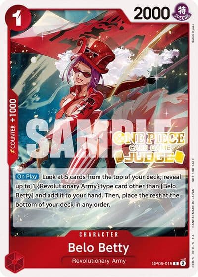 Belo Betty Judge Pack Vol 3 One Piece Promotion Cards One Piece card