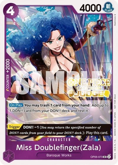 Miss DoublefingerZala Judge Pack Vol 3 One Piece Promotion Cards One Piece card
