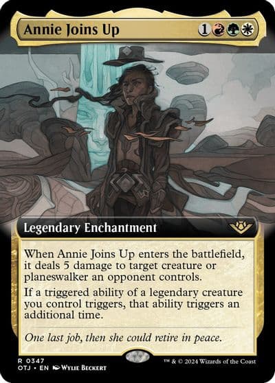 Annie Joins Up Extended Art Outlaws of Thunder Junction Magic card